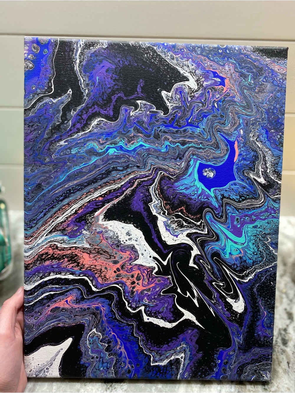 Abstract Purple & Blue Canvas Art